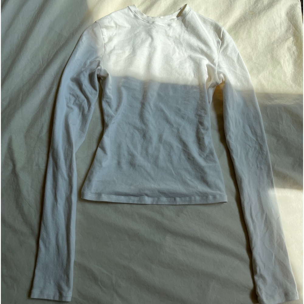 Skims cotton jersey long sleeve t shirt